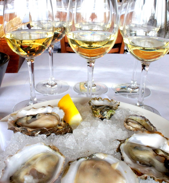 Wines & oysters at Harborside.JPG